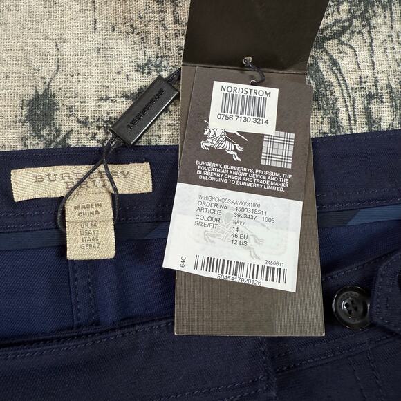 Burberry Highcross Navy Dress Pants Women’s Size 12 / EU 46 NWT - Picture 5 of 13